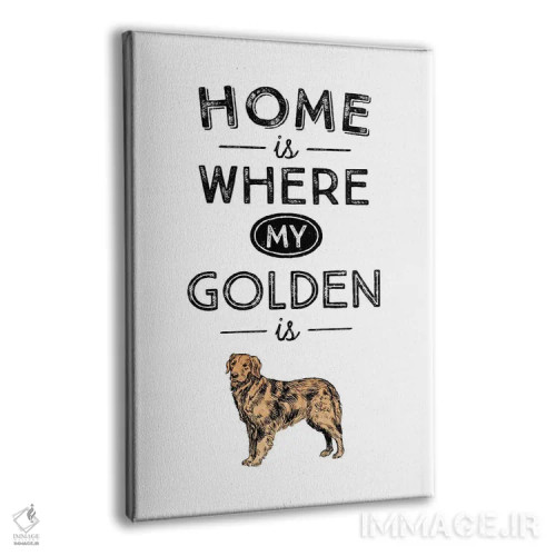 تابلو گلدن رتریور (نژاد سگ) اثر پوسترهای طراحی آلچرا - نمای پرسپکتیو محصول
