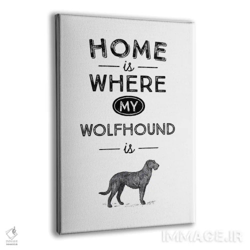 تابلو سگ گرگنما ایرلندی (ایریش وولفهاند؛ نژاد سگ) اثر پوسترهای طراحی آلچرا - نمای پرسپکتیو محصول