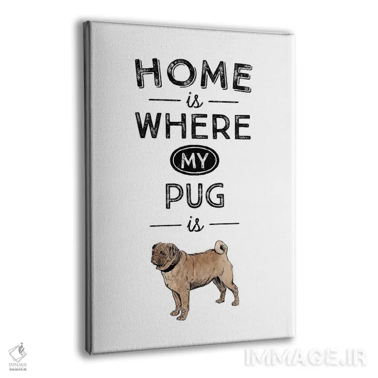 تابلو پاگ (نژاد سگ) اثر پوسترهای طراحی آلچرا - نمای پرسپکتیو محصول