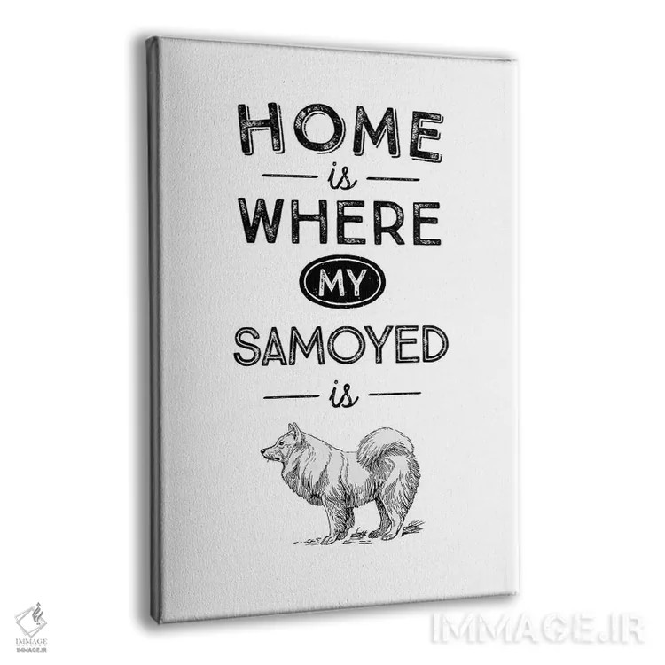 تابلو سَمویید (نژاد سگ) اثر پوسترهای طراحی آلچرا - نمای پرسپکتیو محصول