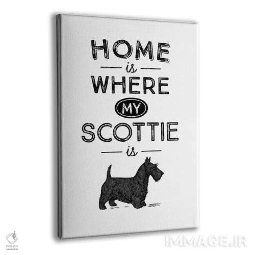 تابلو اسکاتیش تریر (نژاد سگ) اثر پوسترهای طراحی آلچرا - نمای پرسپکتیو محصول