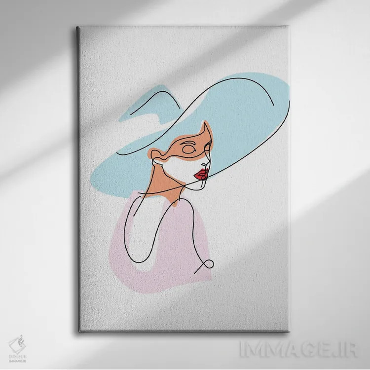 تابلو دختران خطی ۱ اثر آرکتیک فریم (کادر یا قاب قطبی) - نمای روبهرو روی دیوار