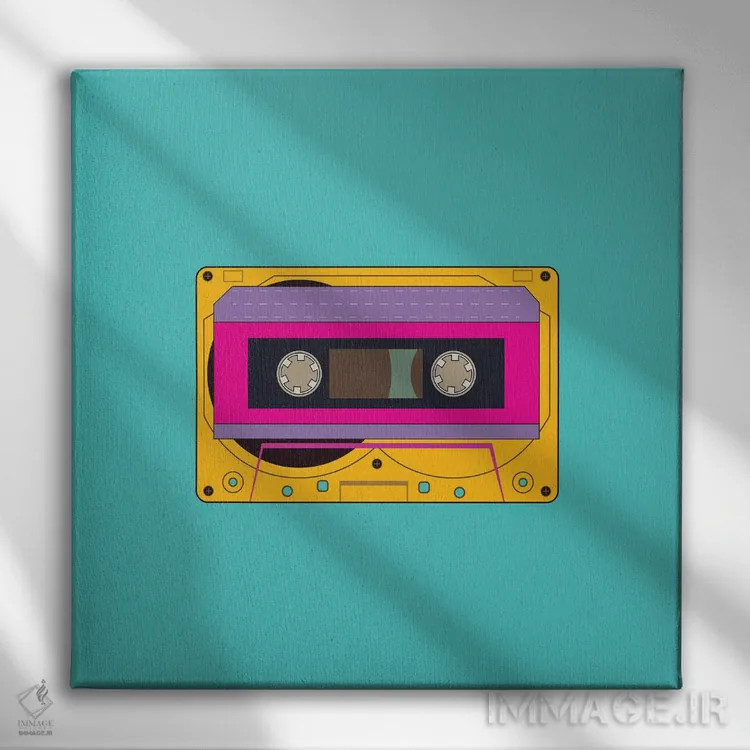 تابلو نوار کاست اثر آرکتیک فریم (کادر یا قاب قطبی) - نمای روبهرو روی دیوار