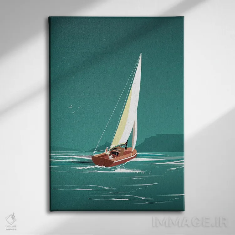 تابلو کشتیرانی ۵ اثر آرکتیک فریم (کادر یا قاب قطبی) - نمای روبهرو روی دیوار