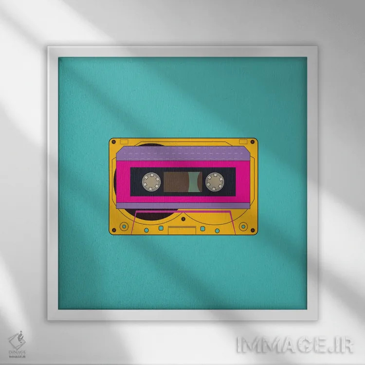 تابلو نوار کاست اثر آرکتیک فریم (کادر یا قاب قطبی) - نمای قابدار سفید