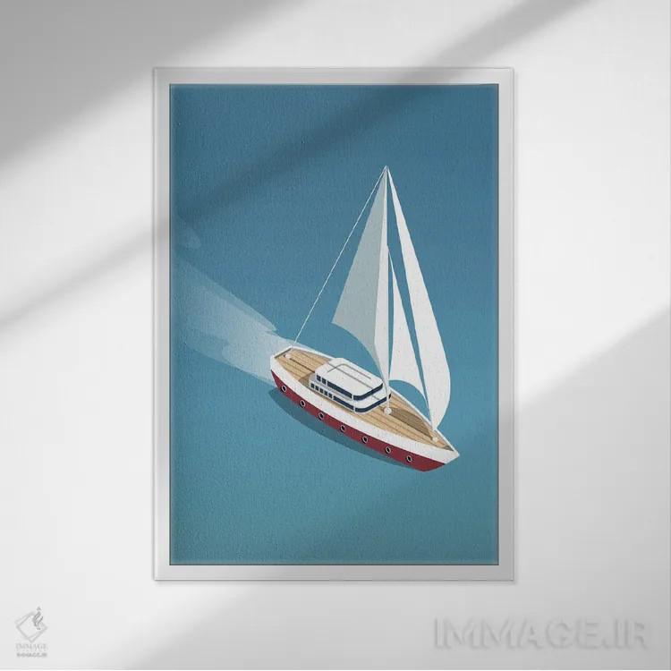 تابلو کشتیرانی ۲ اثر آرکتیک فریم (کادر یا قاب قطبی) - نمای قابدار سفید