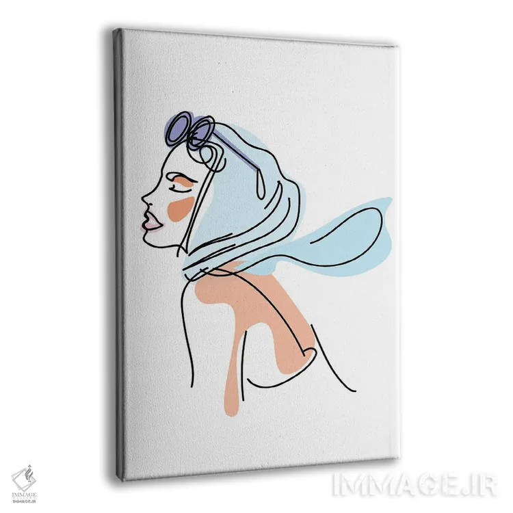 تابلو دختران خطی ۲ اثر آرکتیک فریم (کادر یا قاب قطبی) - نمای پرسپکتیو محصول