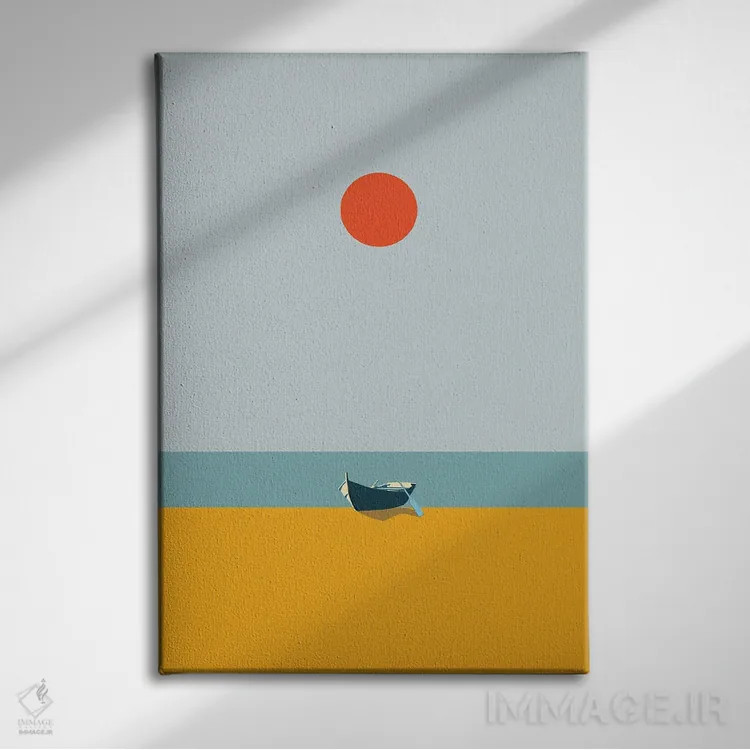 تابلو ساحل کنار دریا ۳ اثر آرکتیک فریم (کادر یا قاب قطبی) - نمای روبهرو روی دیوار