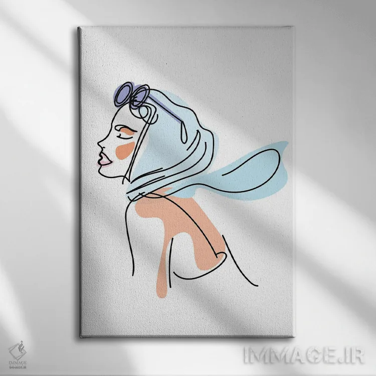 تابلو دختران خطی ۲ اثر آرکتیک فریم (کادر یا قاب قطبی) - نمای روبهرو روی دیوار