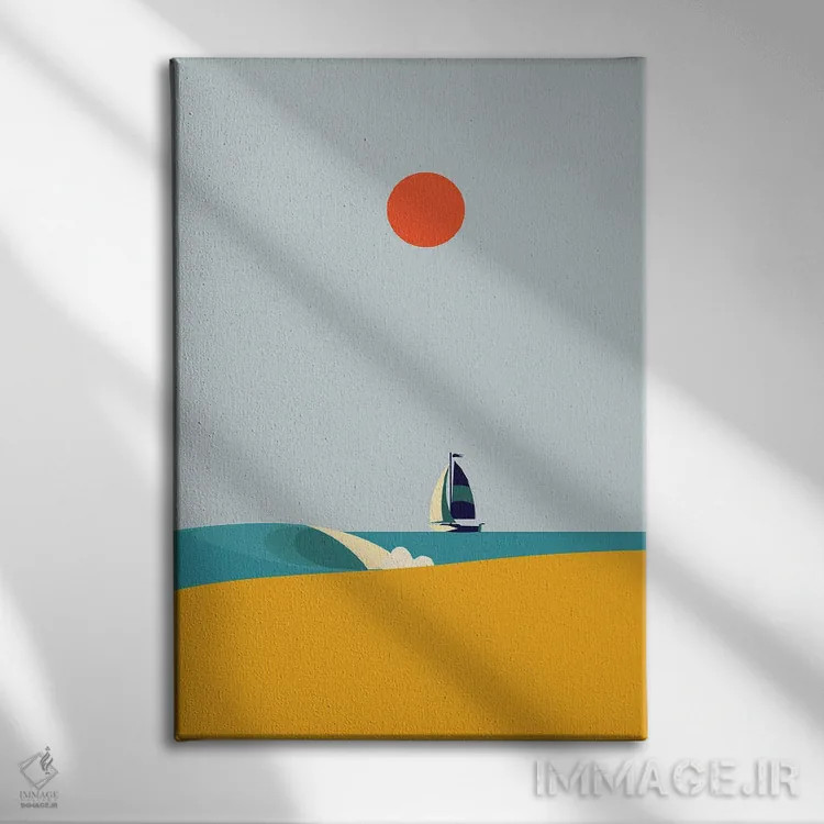 تابلو ساحل کنار دریا ۴ اثر آرکتیک فریم (کادر یا قاب قطبی) - نمای روبهرو روی دیوار