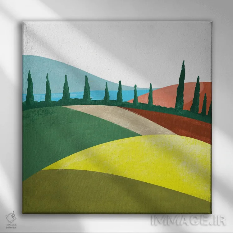 تابلو مدیترانه ۲ اثر آرکتیک فریم (کادر یا قاب قطبی) - نمای روبهرو روی دیوار