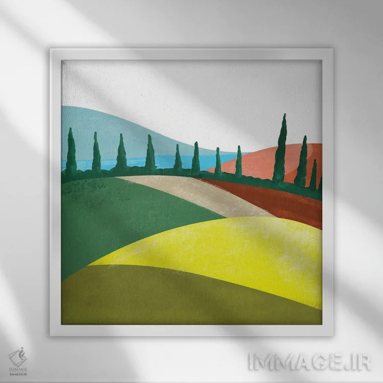 تابلو مدیترانه ۲ اثر آرکتیک فریم (کادر یا قاب قطبی) - نمای قابدار سفید