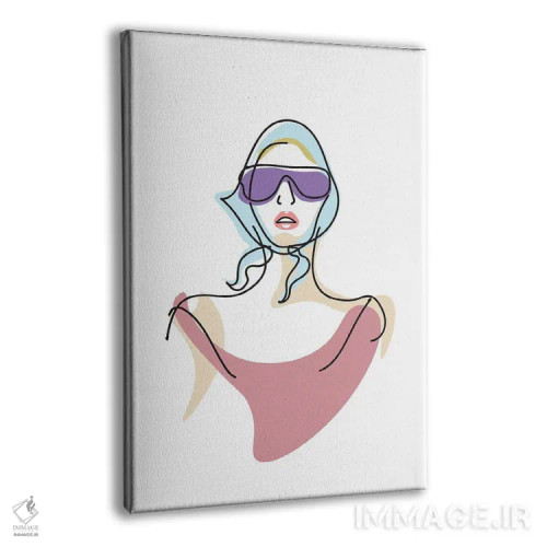 تابلو دختران خطی ۳ اثر آرکتیک فریم (کادر یا قاب قطبی) - نمای پرسپکتیو محصول