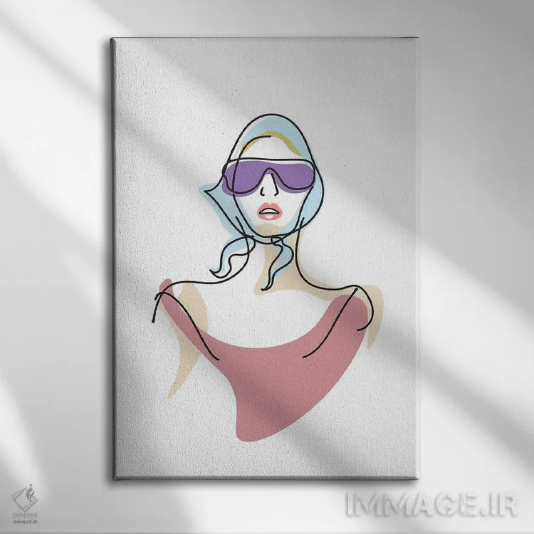 تابلو دختران خطی ۳ اثر آرکتیک فریم (کادر یا قاب قطبی) - نمای روبهرو روی دیوار