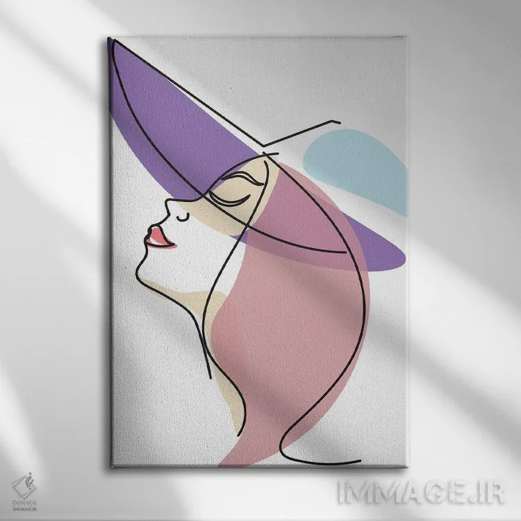 تابلو دختران خطی ۴ اثر آرکتیک فریم (کادر یا قاب قطبی) - نمای روبهرو روی دیوار