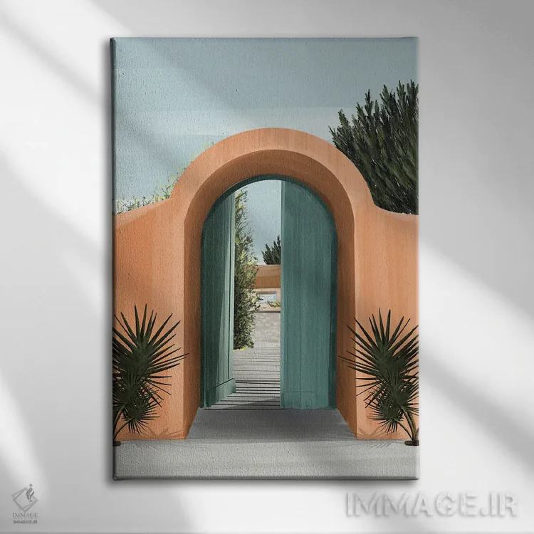 تابلو سفالینه ۲ اثر آرکتیک فریم (کادر یا قاب قطبی) - نمای روبهرو روی دیوار