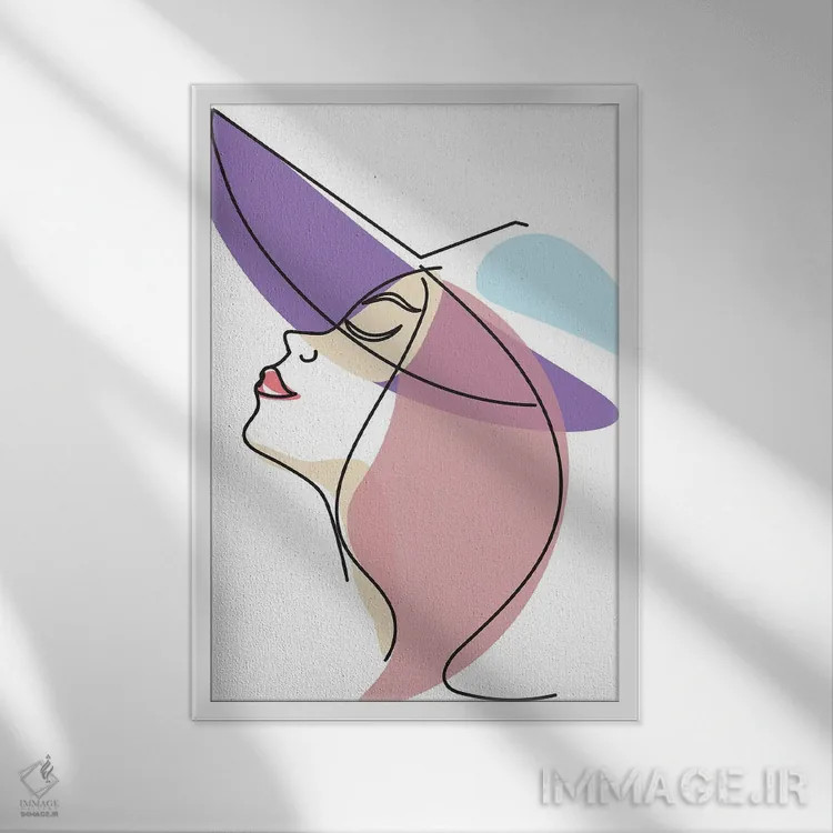 تابلو دختران خطی ۴ اثر آرکتیک فریم (کادر یا قاب قطبی) - نمای قابدار سفید