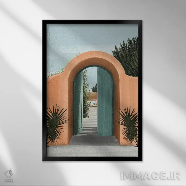 تابلو سفالینه ۲ اثر آرکتیک فریم (کادر یا قاب قطبی) - نمای قابدار مشکی