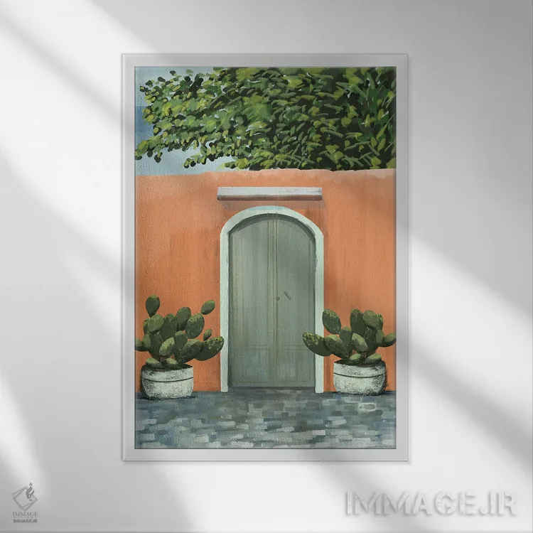 تابلو سفالینه ۱ اثر آرکتیک فریم (کادر یا قاب قطبی) - نمای قابدار سفید