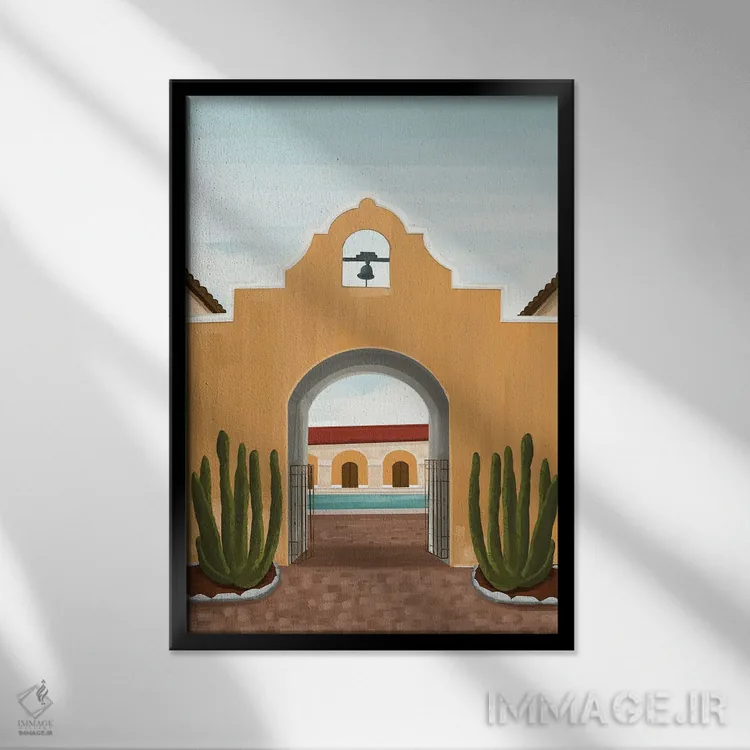 تابلو سفالینه ۴ اثر آرکتیک فریم (کادر یا قاب قطبی) - نمای قابدار مشکی