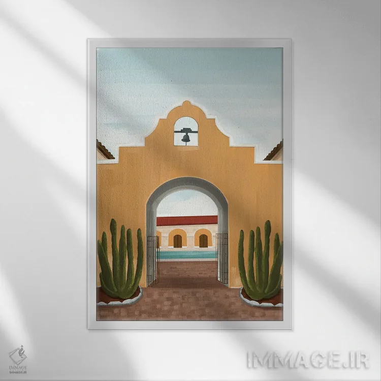 تابلو سفالینه ۴ اثر آرکتیک فریم (کادر یا قاب قطبی) - نمای قابدار سفید