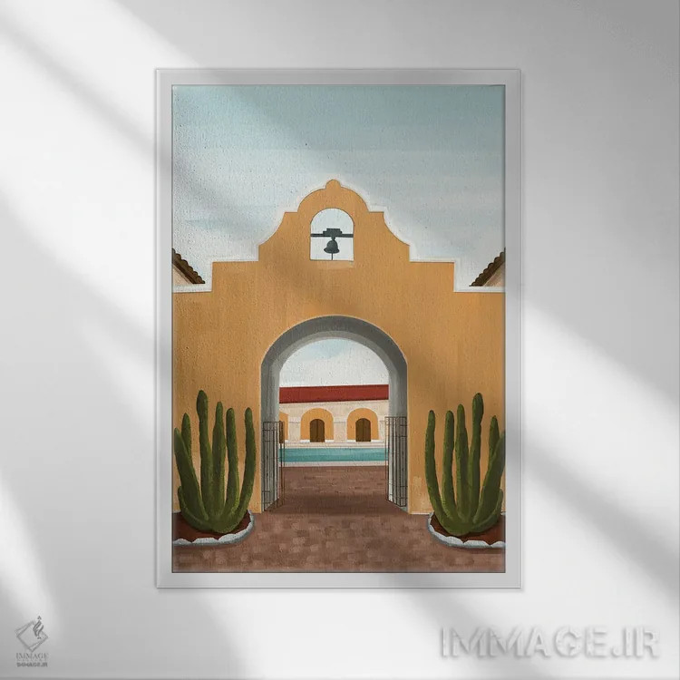 تابلو سفالینه ۴ اثر آرکتیک فریم (کادر یا قاب قطبی) - نمای قابدار سفید