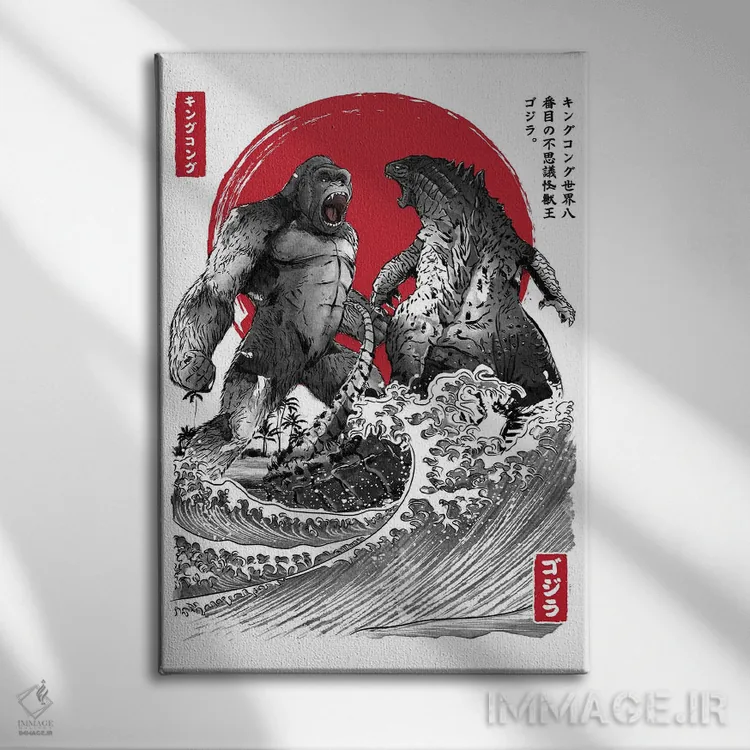 تابلو نبرد دورانها سومیه (نقاشی سنتی جوهری) اثر آنتونیو کامارنا - نمای روبهرو روی دیوار