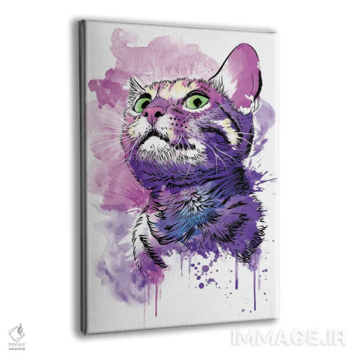 تابلو گربه (آبرنگ) اثر آنتونیو کامارنا - نمای پرسپکتیو محصول