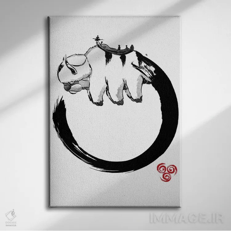 تابلو انسو، گاومیش پرنده اثر آنتونیو کامارنا - نمای روبهرو روی دیوار