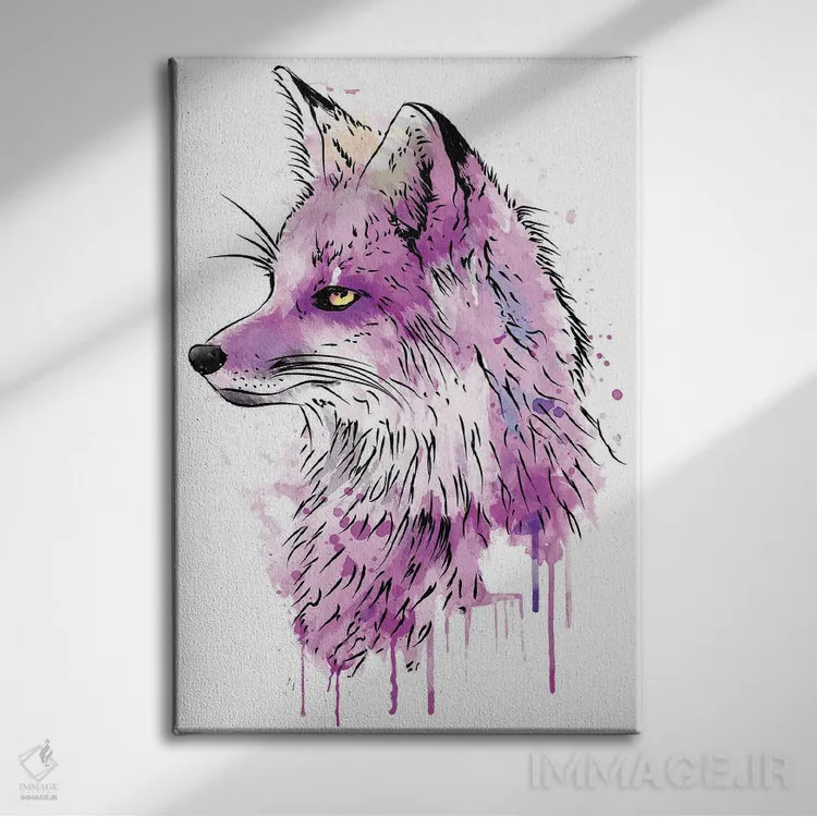 تابلو روباه (آبرنگ) اثر آنتونیو کامارنا - نمای روبهرو روی دیوار