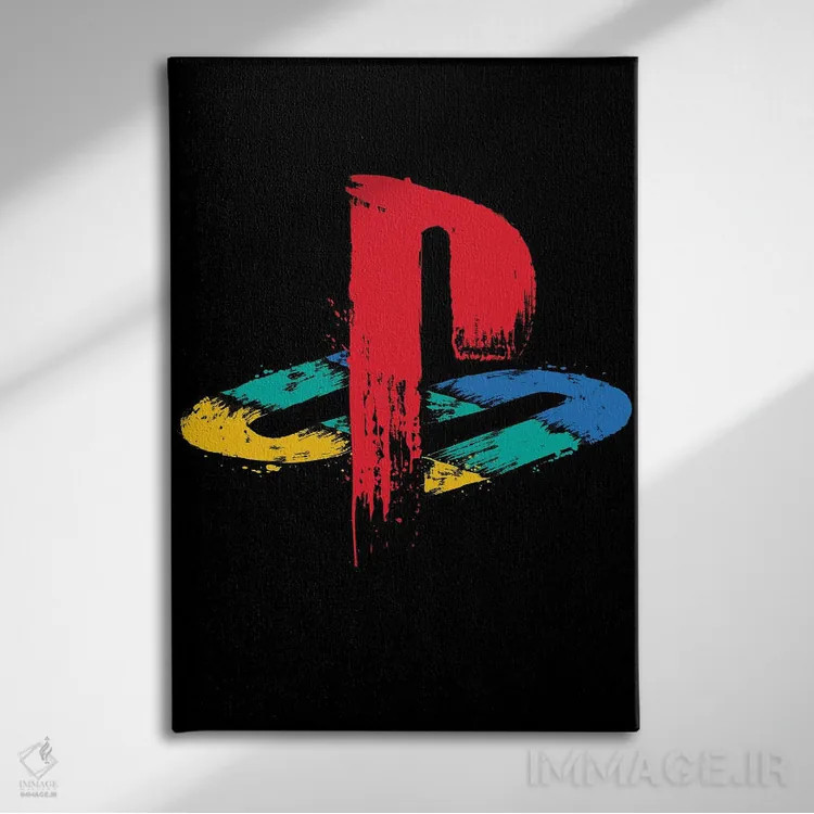 تابلو پلیاستیشن رترو (نوستالژی) اثر آنتونیو کامارنا - نمای روبهرو روی دیوار