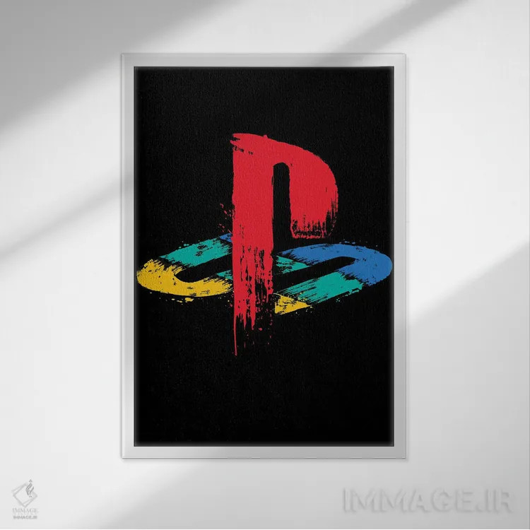 تابلو پلیاستیشن رترو (نوستالژی) اثر آنتونیو کامارنا - نمای قابدار سفید