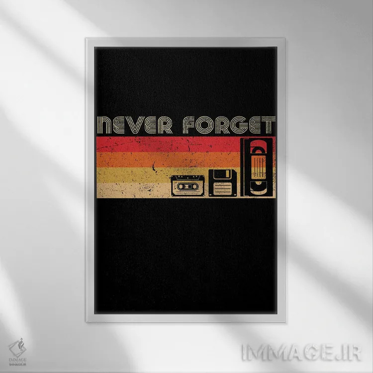 تابلو هرگز فراموش نکن اثر آنتونیو کامارنا - نمای قابدار سفید