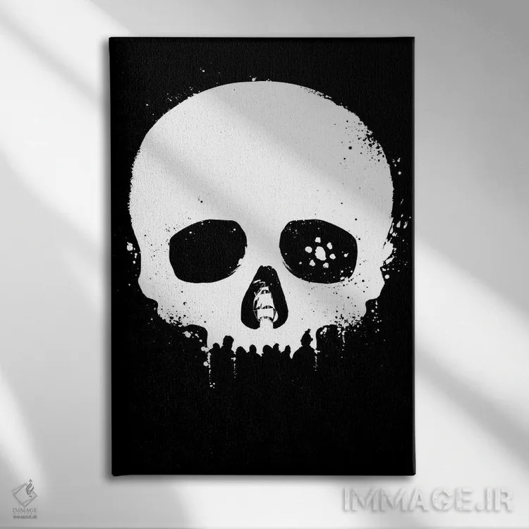 تابلو زیر اسکلههای گون (ارجاع به فیلم The Goonies) اثر آنتونیو کامارنا - نمای روبهرو روی دیوار