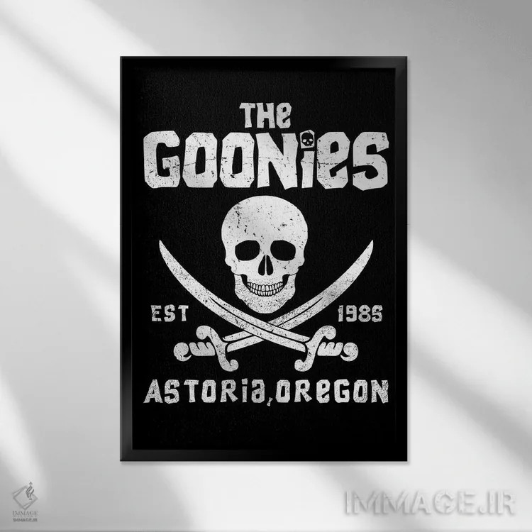 تابلو آستوریا ۱۹۸۵ (موقعیت/زمان فیلم The Goonies) اثر آنتونیو کامارنا - نمای قابدار مشکی