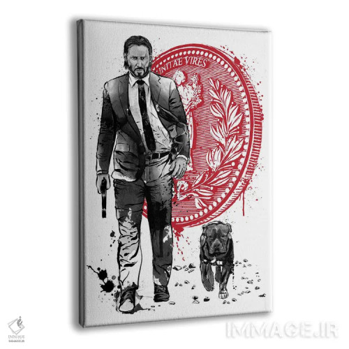 تابلو آدمکش تنها و کودک (الهام از داستان سامورایی Lone Wolf and Cub) اثر آنتونیو کامارنا - نمای پرسپکتیو محصول