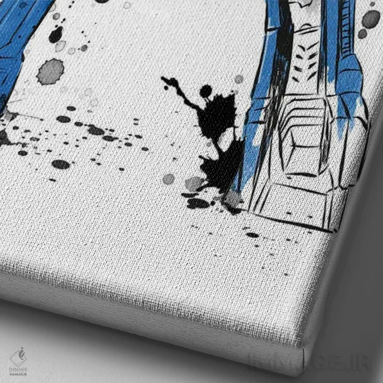 تابلو نقاشی سومیهٔ صدا اثر آنتونیو کامارنا - نمای نزدیک بافت بوم