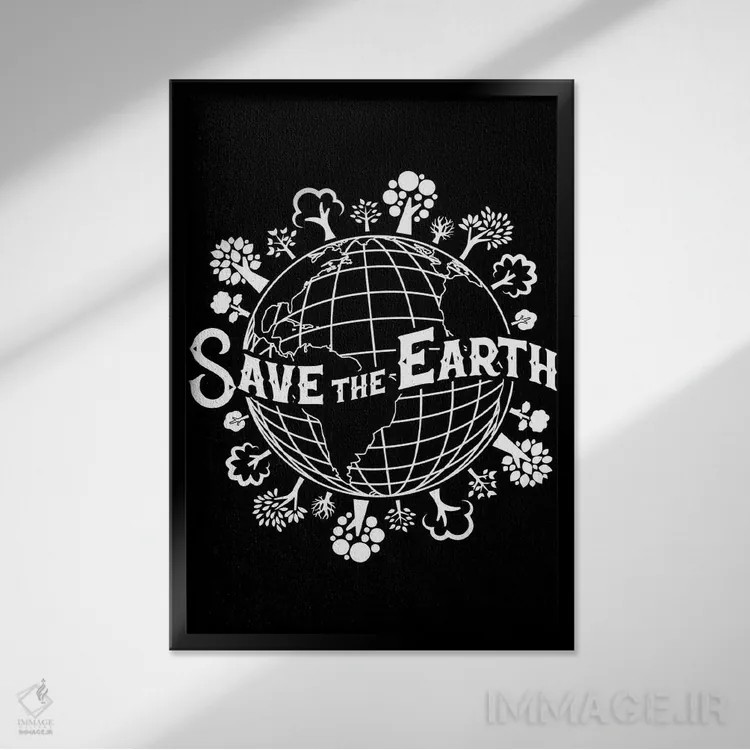 تابلو سیاره را نجات دهید اثر آنتونیو کامارنا - نمای قابدار مشکی