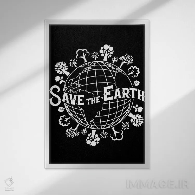 تابلو سیاره را نجات دهید اثر آنتونیو کامارنا - نمای قابدار سفید