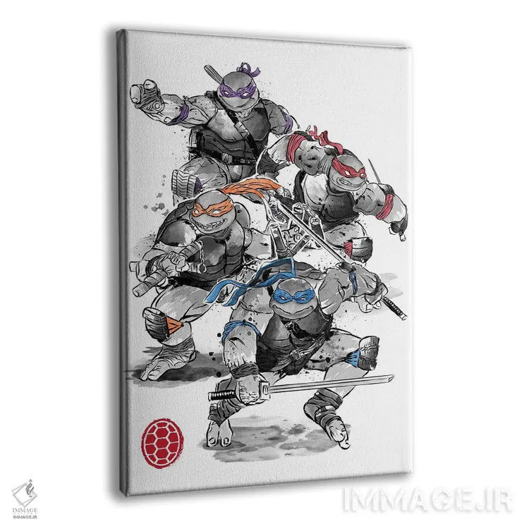 تابلو لاکپشتهای نینجا (نقاشی سومیه) اثر آنتونیو کامارنا - نمای پرسپکتیو محصول