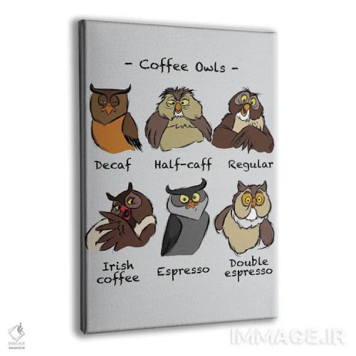 تابلو جغدهای قهوهای اثر آنتونیو کامارنا - نمای پرسپکتیو محصول