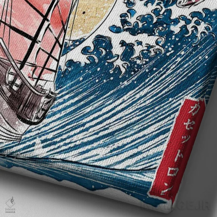 تابلو ساوندویو در ژاپن (شخصیت ترنسفورمرز) اثر آنتونیو کامارنا - نمای نزدیک بافت بوم