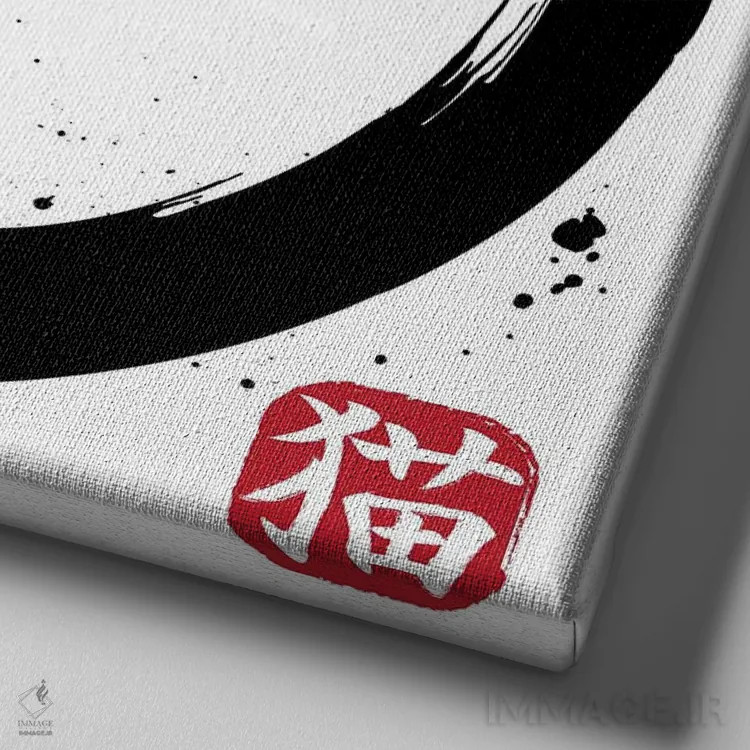 تابلو دایرهٔ کامل گربهای (بازی با واژهٔ "purr") اثر آنتونیو کامارنا - نمای نزدیک بافت بوم