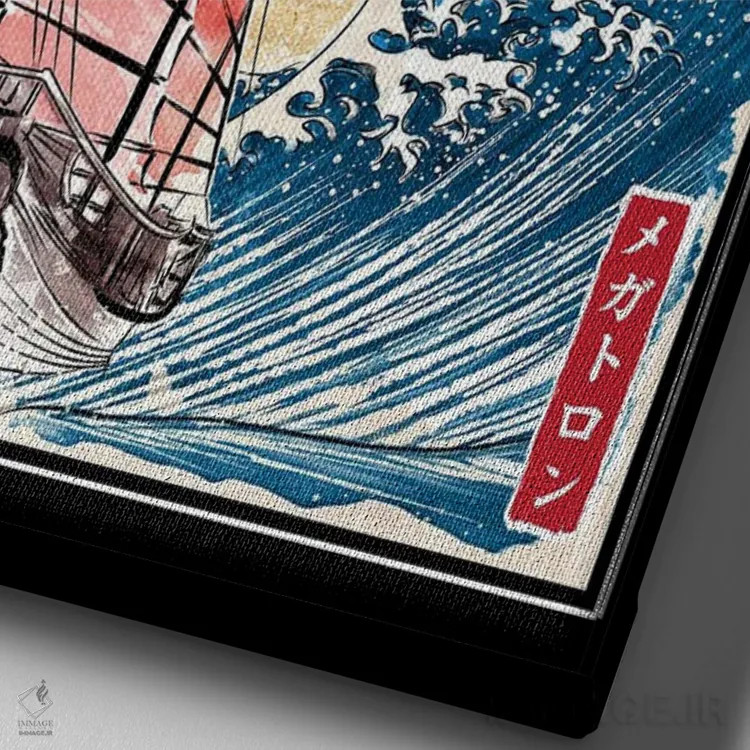 تابلو مگاترون در ژاپن اثر آنتونیو کامارنا - نمای نزدیک بافت بوم