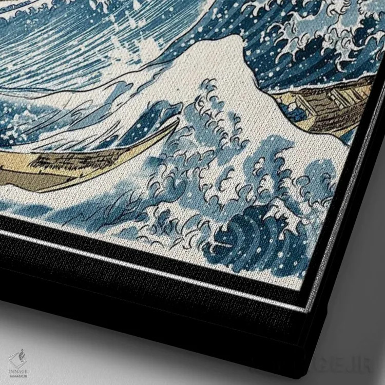 تابلو پادشاه هیولاها علیه مگازورد اثر آنتونیو کامارنا - نمای نزدیک بافت بوم