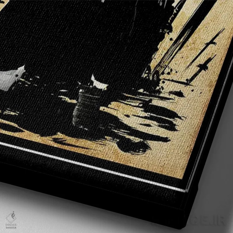 تابلو رونین جهشیافته اثر آنتونیو کامارنا - نمای نزدیک بافت بوم