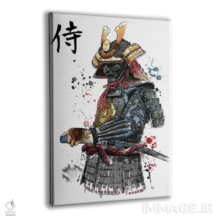 تابلو سامورایی (آبرنگ) اثر آنتونیو کامارنا - نمای پرسپکتیو محصول