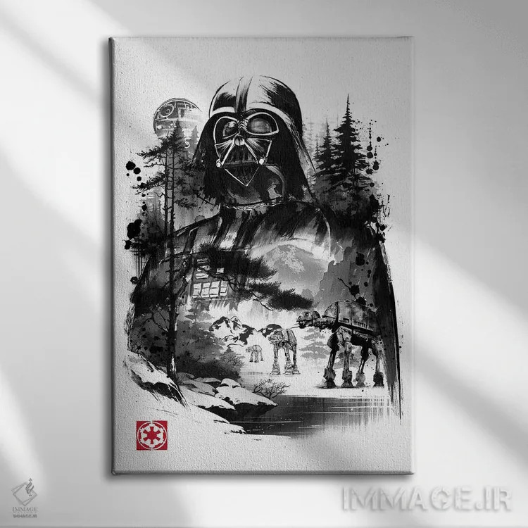 تابلو ارباب تاریکی در سیاره برفی (نقاشی سومیه) اثر آنتونیو کامارنا - نمای روبهرو روی دیوار