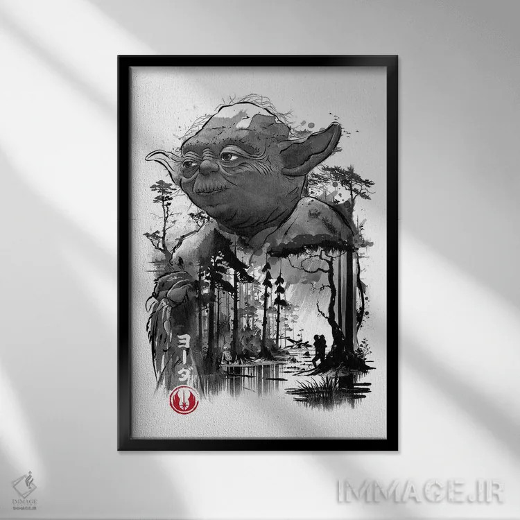 تابلو استاد در مرداب اثر آنتونیو کامارنا - نمای قابدار مشکی