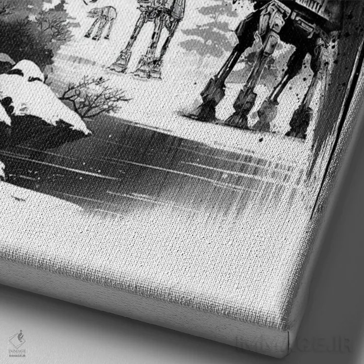 تابلو ارباب تاریکی در سیاره برفی (نقاشی سومیه) اثر آنتونیو کامارنا - نمای نزدیک بافت بوم